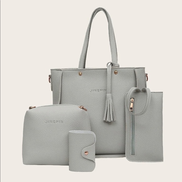 ‫Pebble Detail Tote Bag 4Pcs - Picture 3 of 4